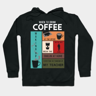 Drink Coffee Everytime im thinking of teacher Hoodie